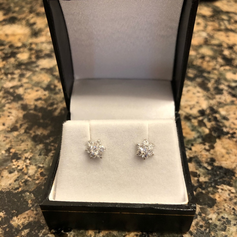 STERLING SILVER AUSTRIAN CRYSTAL EARRINGS 56 NWT